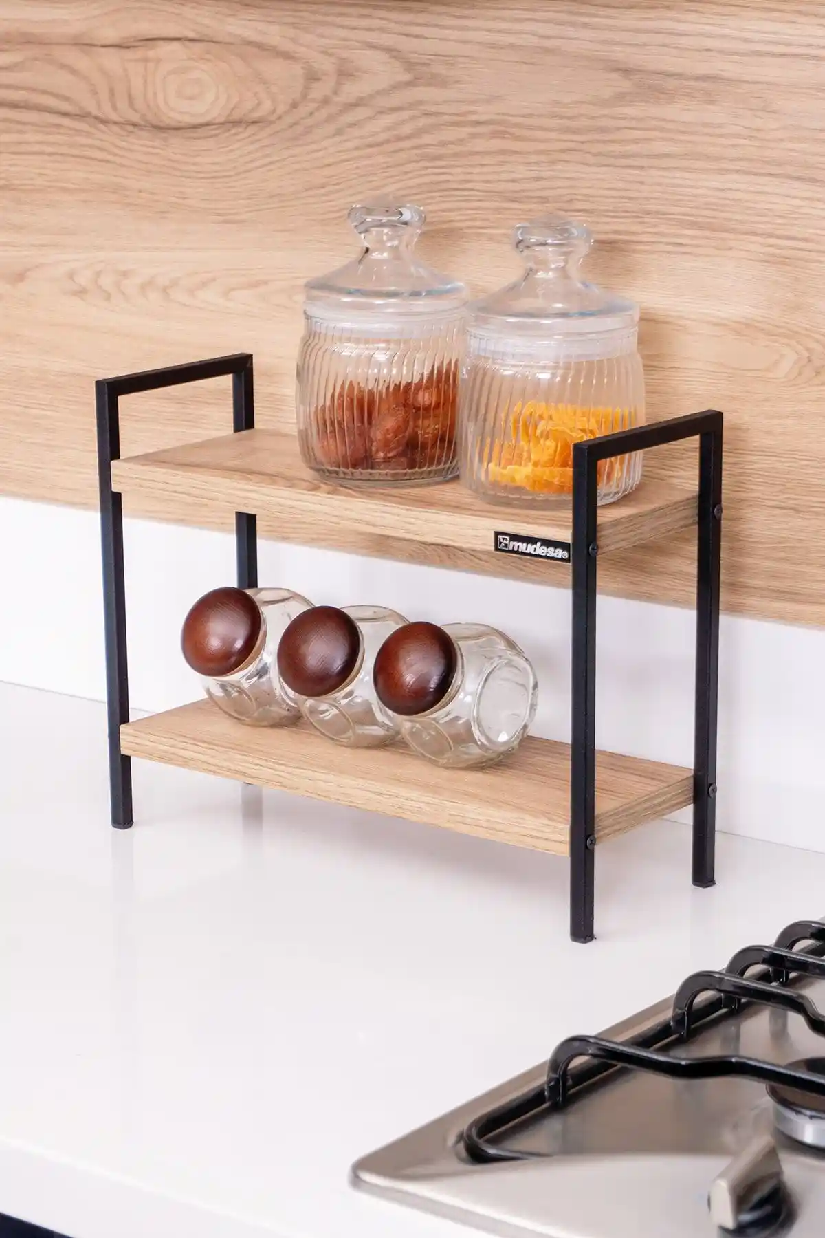 Mudesa Metal Masa Üstü Düzenleyici Organizatör: Şık ve Fonksiyonel Saklama Çözümü