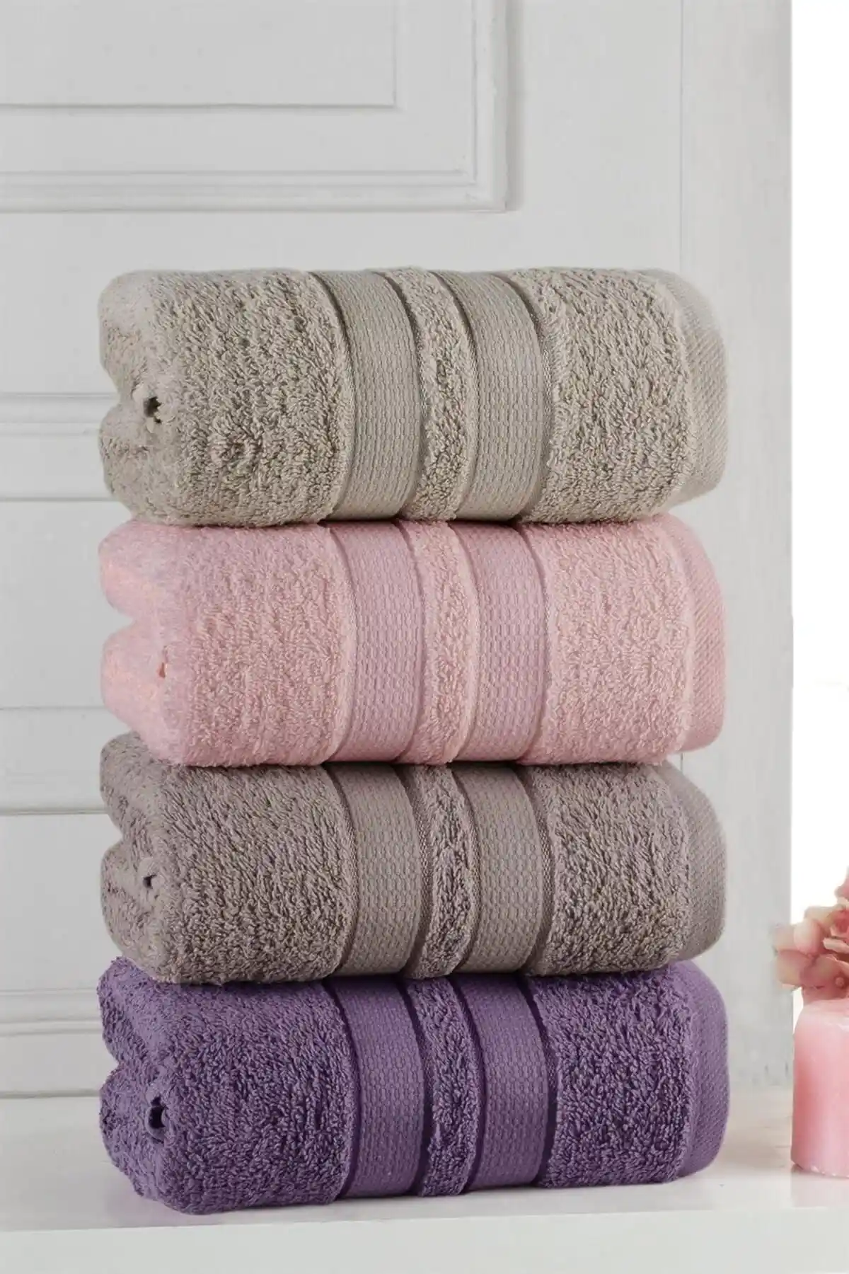 Mürdüm Home Mila 50x90 cm 4'lü Havlu Seti: Estetik ve Fonksiyonellik Bir Arada