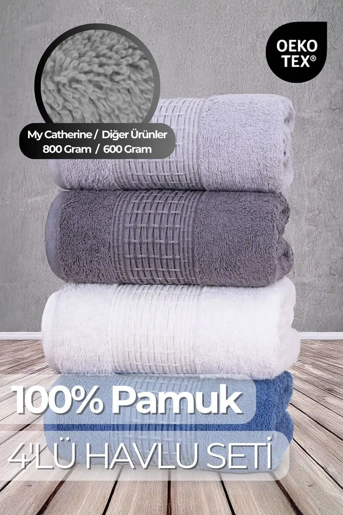 My Catherine 4'lü Yu<muş>ak Premium Havlu Seti Yüz ve El Kullanımı İçin Uygun
