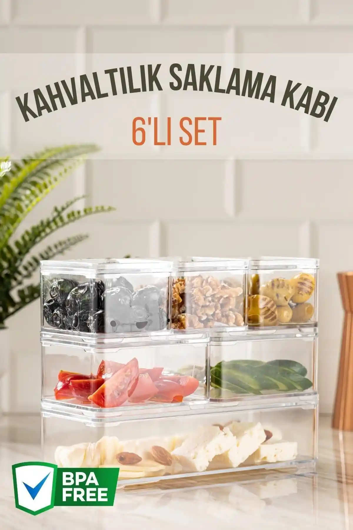 Nandy Home 6'lı Kahvaltılık ve Saklama Kabı Seti: Pratik ve Şık Mutfak Çözümü