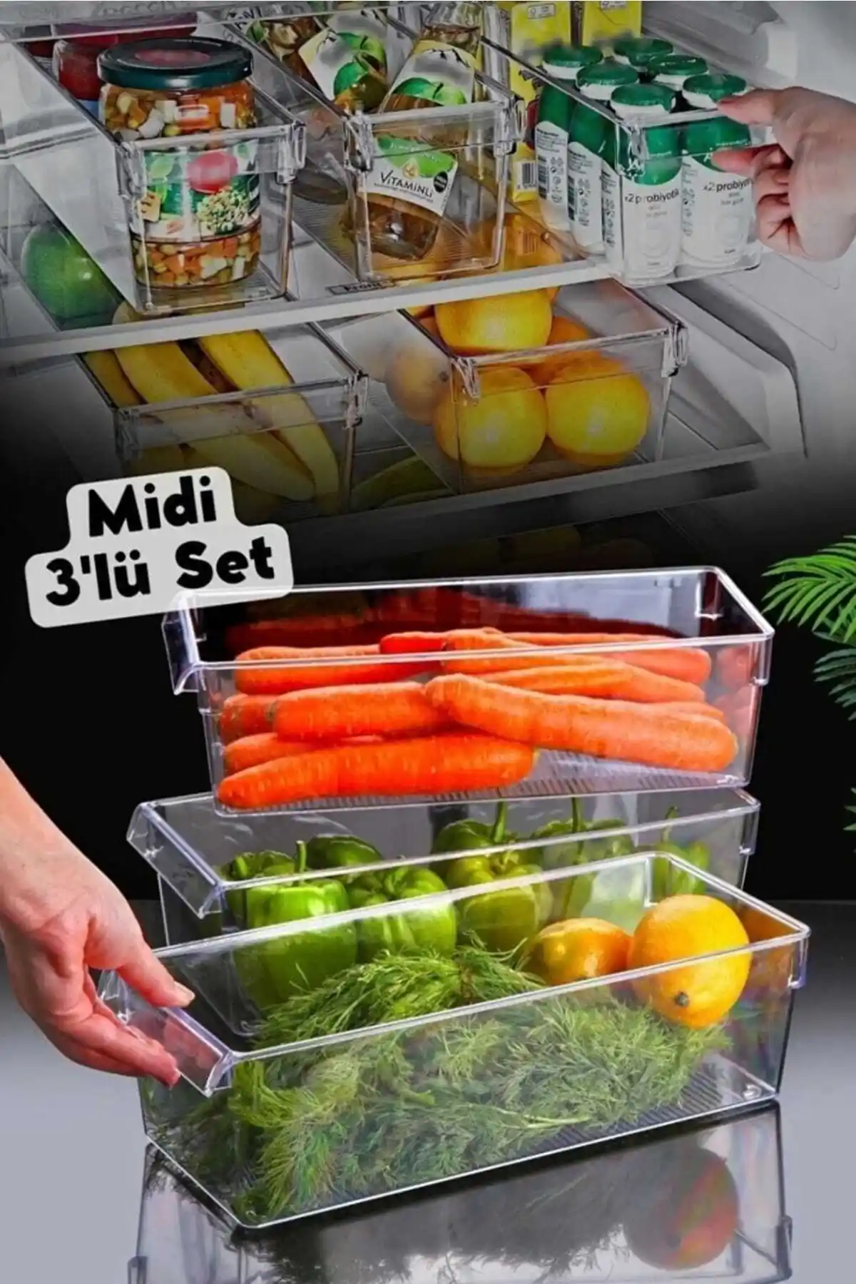 Nandy Home Çok Amaçlı Buzdolabı ve Dolap İç Organizerleri Şık ve Dayanıklı Tasarım