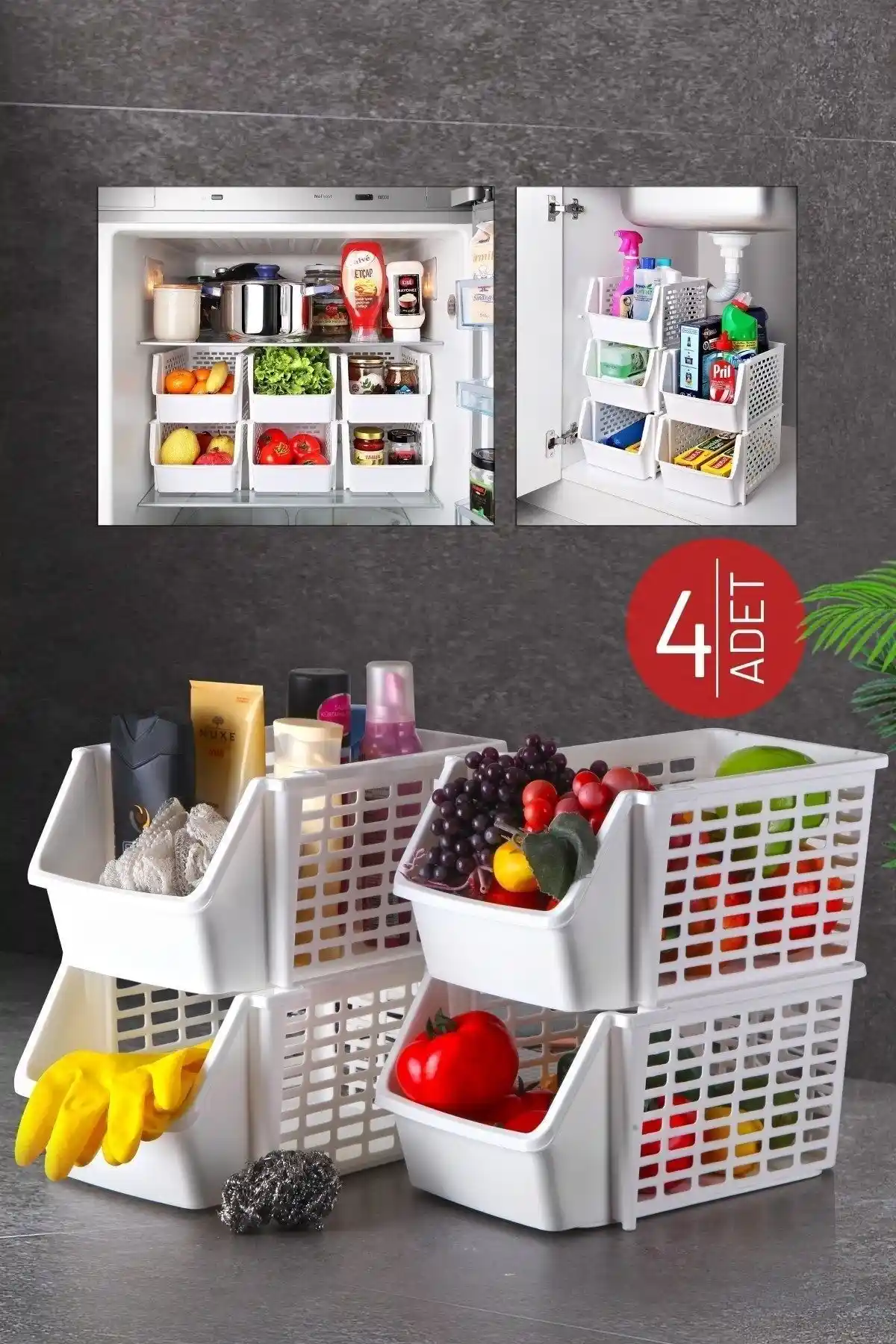 Nandy Home Çok Amaçlı Dolap ve Buzdolabı Düzenleyici Tasarımı ve Kullanım Alanları