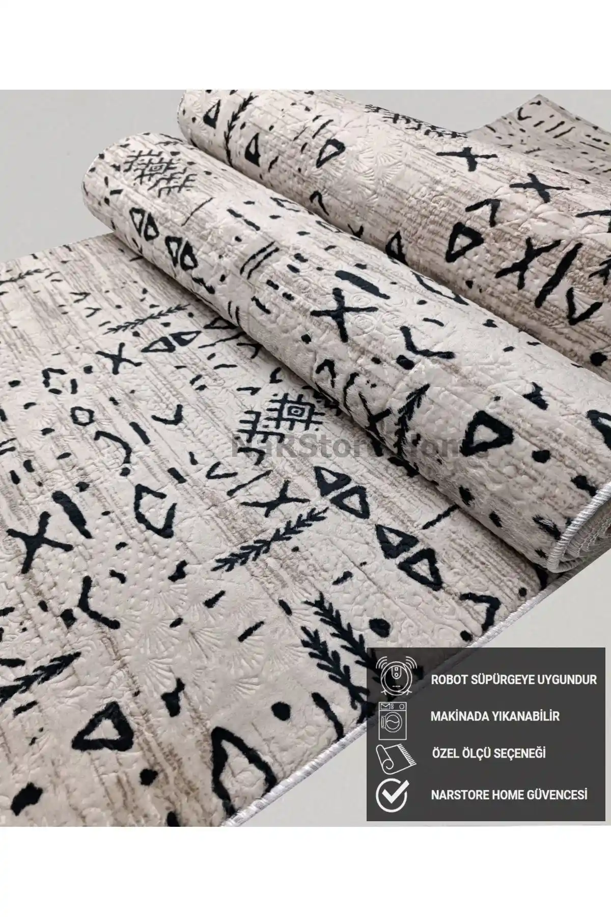 NarStore Home Iskandinav Kabartmalı Kaymaz Taban Yıkanabilir Halı Özellikleri ve Kullanım Alanları