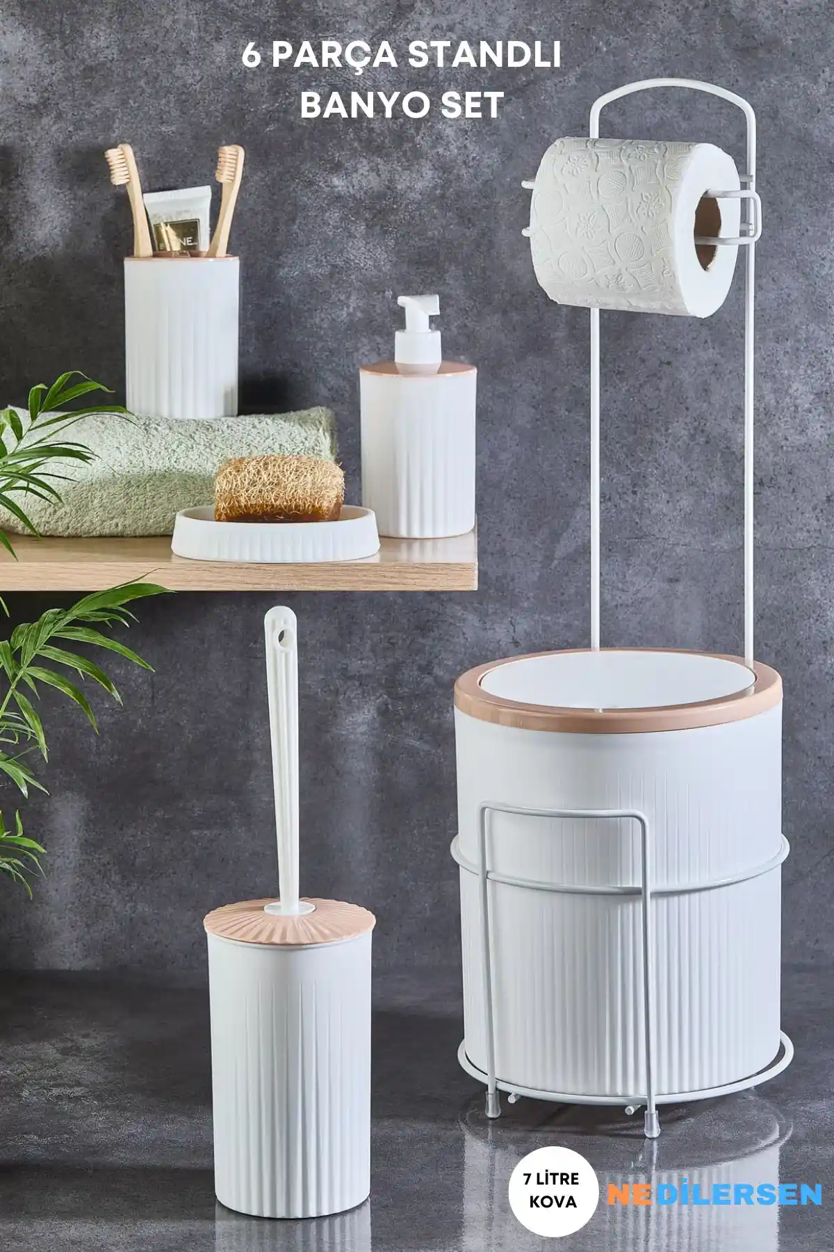 Ne Dilersen Lüks 5'li Banyo Seti: Estetik ve Fonksiyonellik Bir Arada