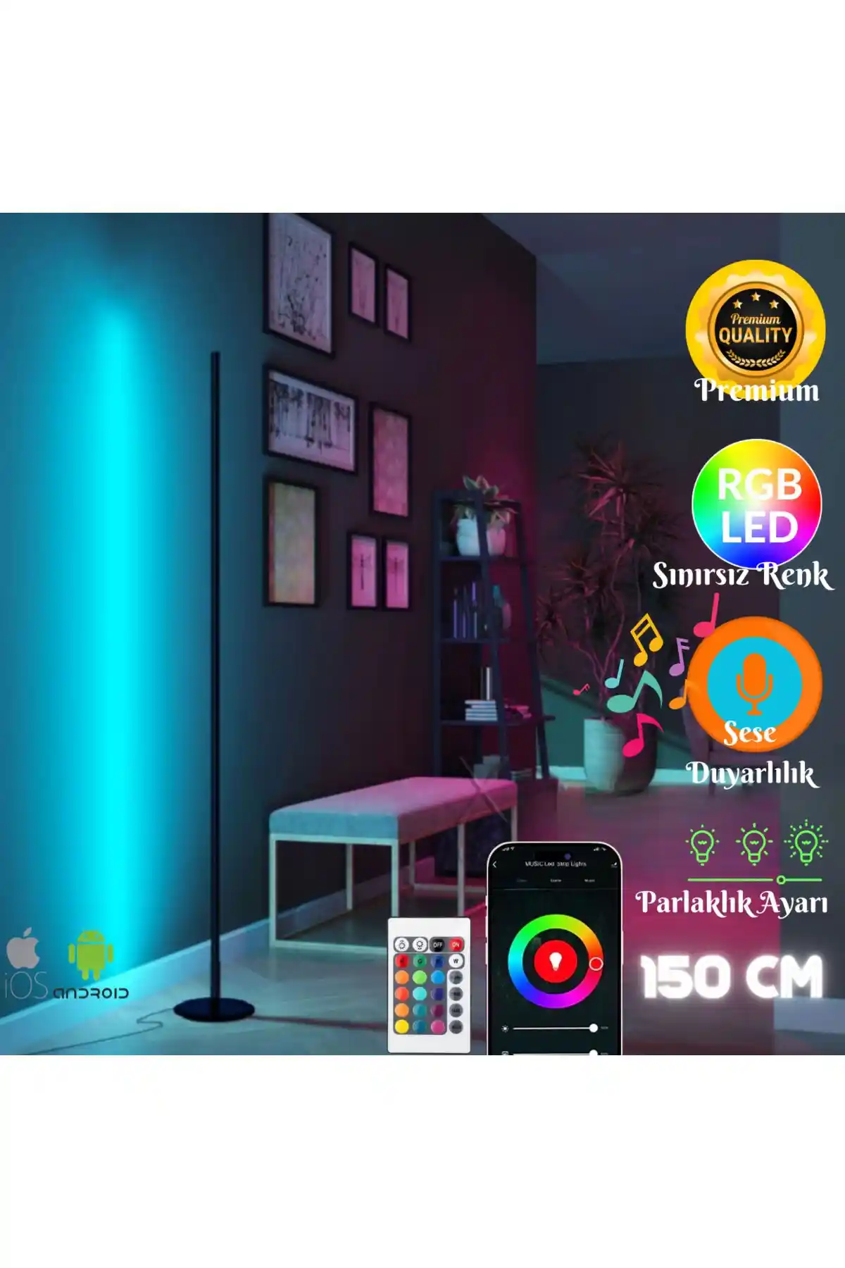 Neeko Full RGB Oda Aydınlatma Sistemi: Modern ve Fonksiyonel Uzaktan Kontrollü Çözüm