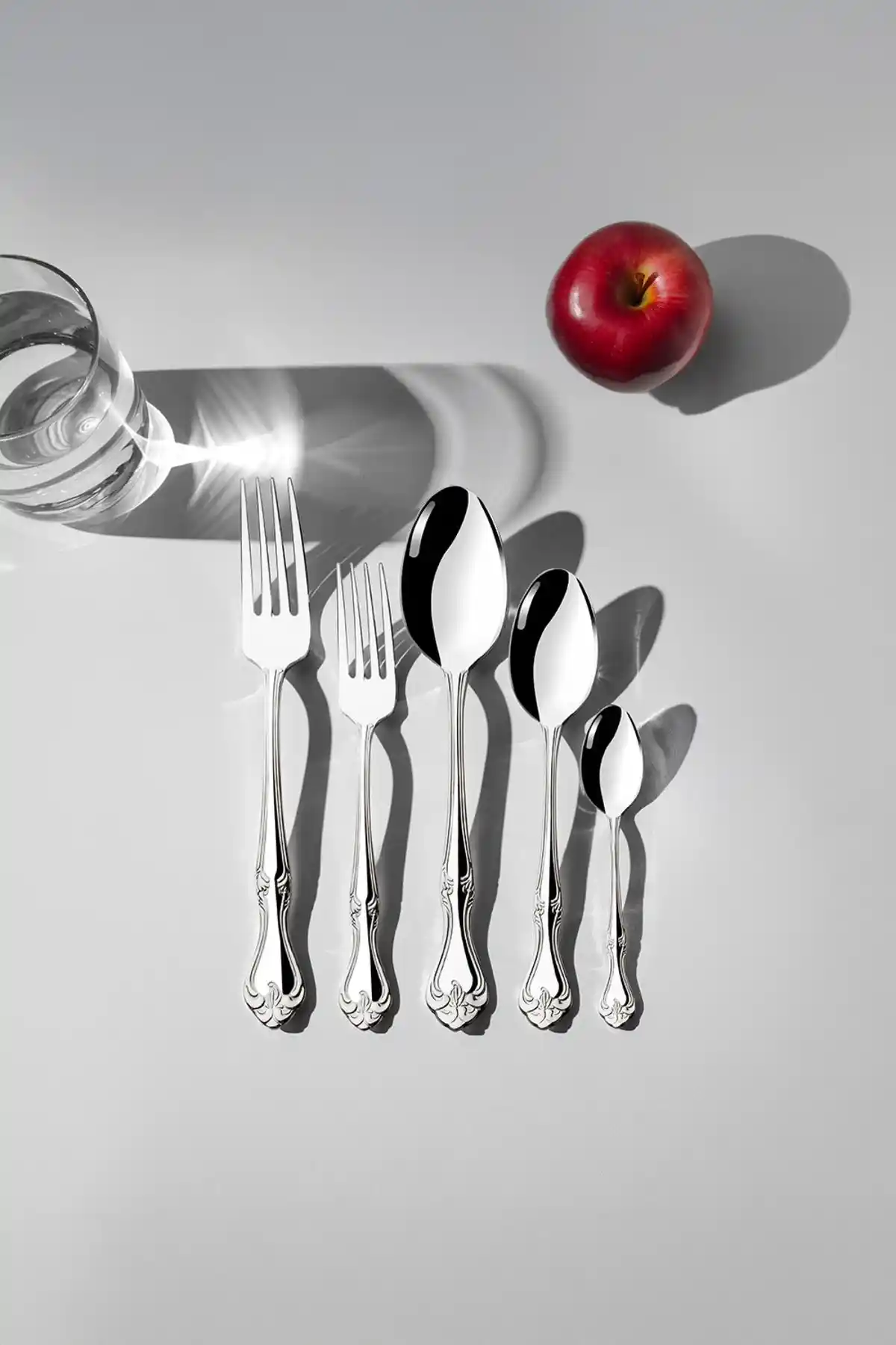 Nehir Lalezar Sade 12 Kişilik Çatal Kaşık Takımı Şık ve Dayanıklı Paslanmaz Çelik Seti