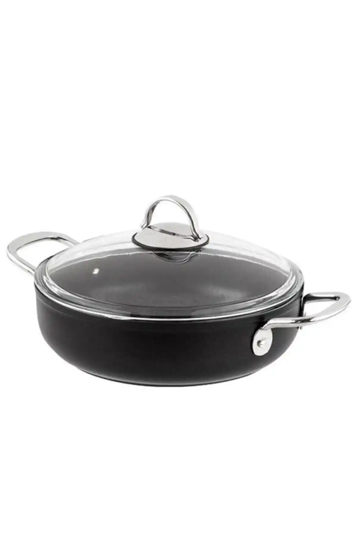 Nehir Titanium Siyah 30 cm Karnıyarık Tencere: Dayanıklı ve Şık Mutfak Gereciği
