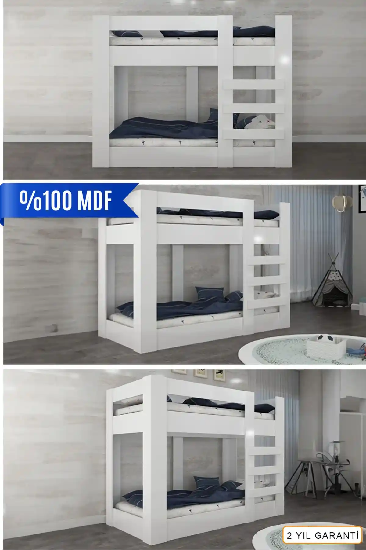 Ninnimo MDF Genç Ranza 90x190 Çocuk ve Genç Odası İçin Modern ve Dayanıklı Mobilya