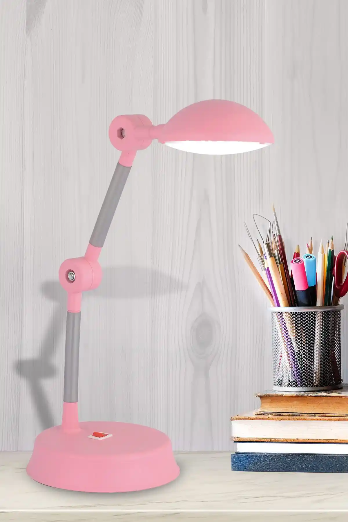 Nisaluce Ledli Masa Lambası Pembe Modern ve Şık Tasarımıyla Ev ve Ofis Kullanımı İçin