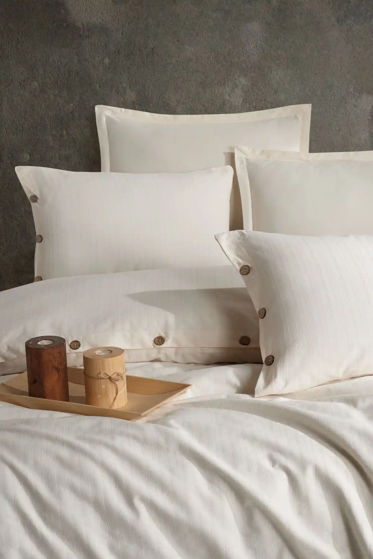 Nordqueen %100 Pamuk Çift Kişilik Düğmeli Nevresim Seti Konfor ve Şıklık Bir Arada