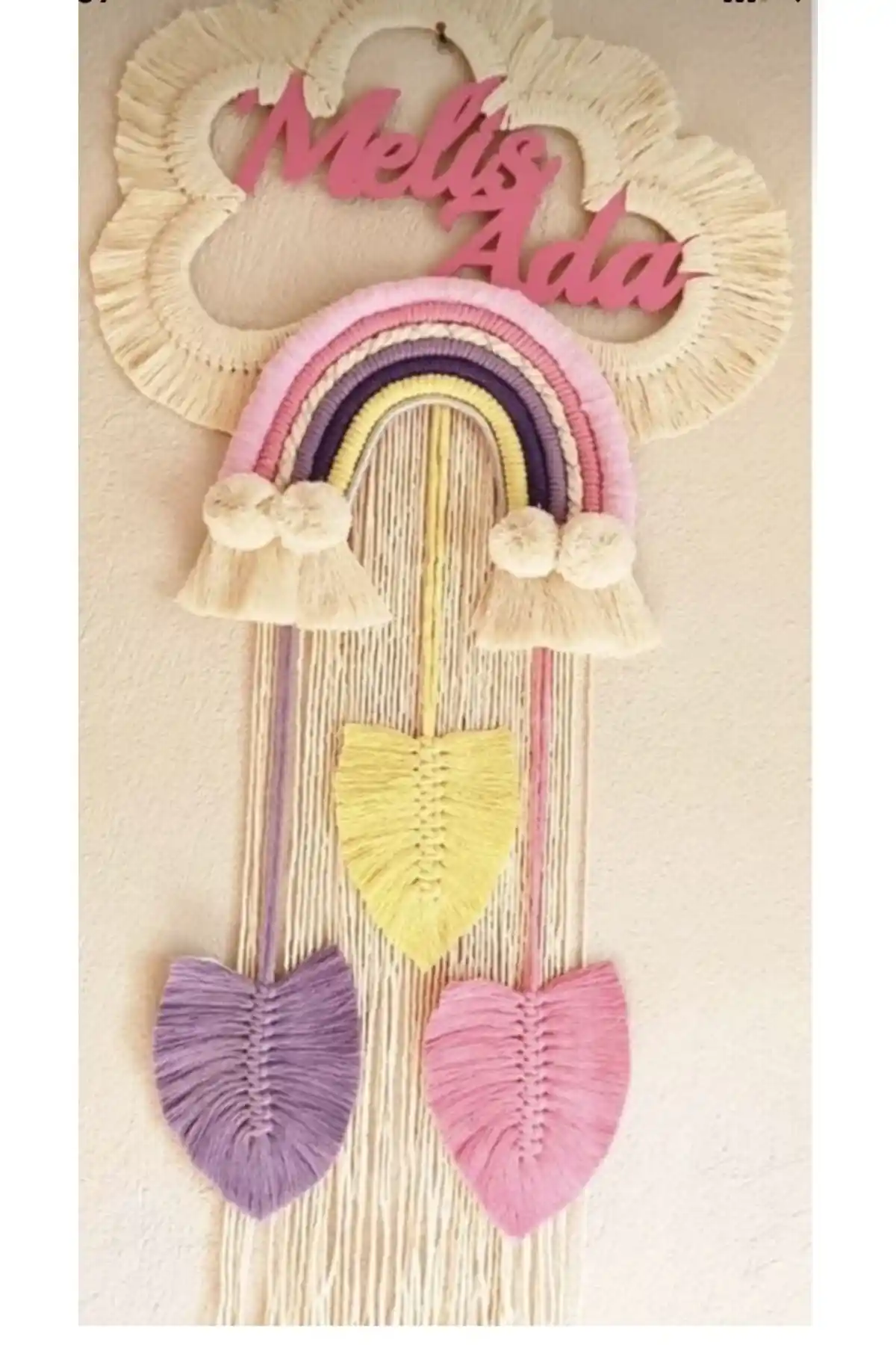 Nutyaart Makrome Bebek Kapı Süsü: Sevimli ve Şık Bebek Odası Dekorasyonu