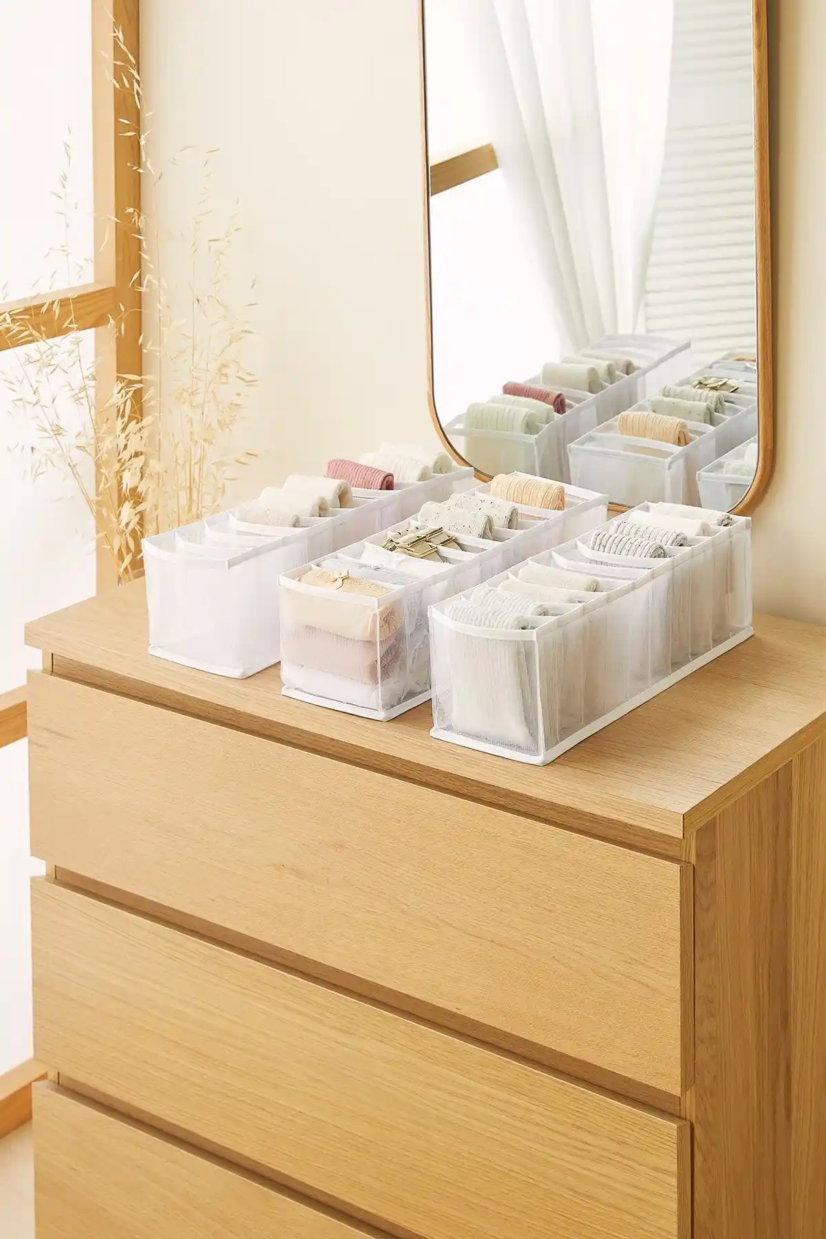 Ocean Home Textile 3'lü Çok Bölmeli Çekmeceli Organizer Seti ile Ev ve Ofis Düzeninizi Sağlayın