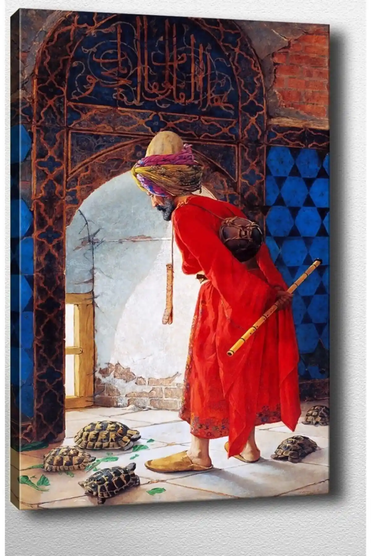 Oksay Kaplumbağa Terbiyecisi Kanvas Tablo Modern ve Şık Dekorasyon Seçeneği