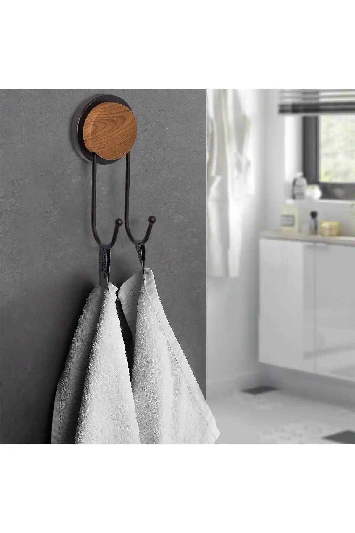 Okyanus Home Ahşap Desenli Magic Fix Siyah İkili Askı Detaylı İnceleme ve Kullanım Özellikleri