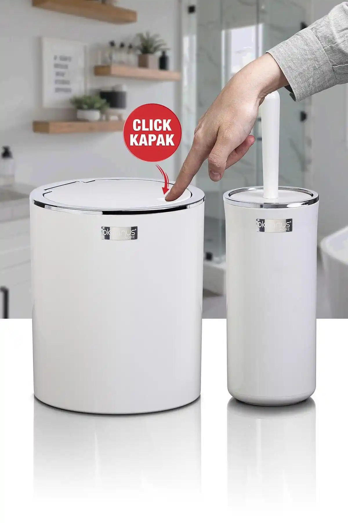 Okyanus Home Beyaz Kromlu Yuvarlak WC Kova ve Fırça Seti Detaylı İnceleme