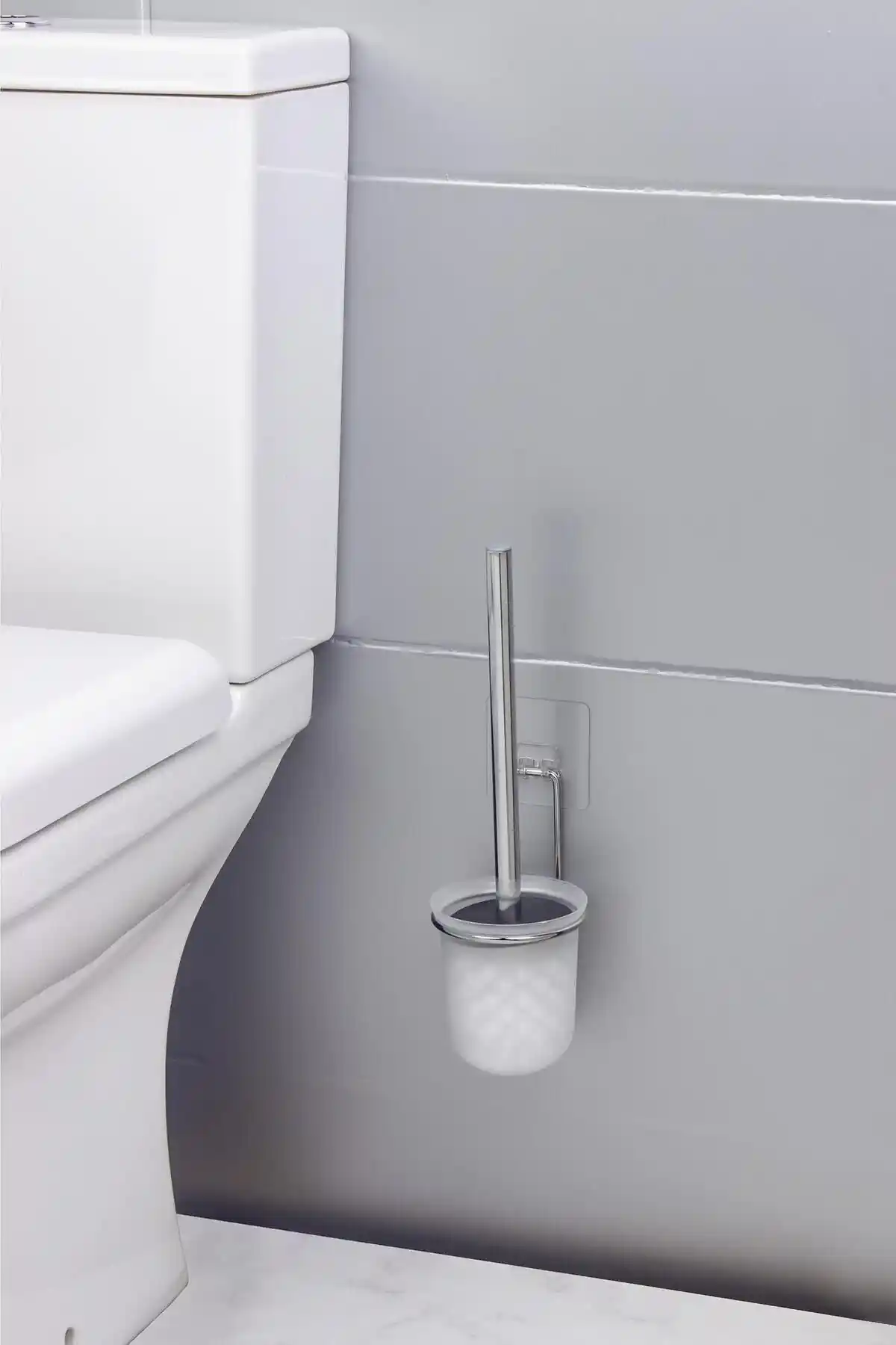 Okyanus Home Krom Magic Fix Sihirli Yapışkanlı Tuvalet Fırçalık: Modern ve Dayanıklı Tasarım