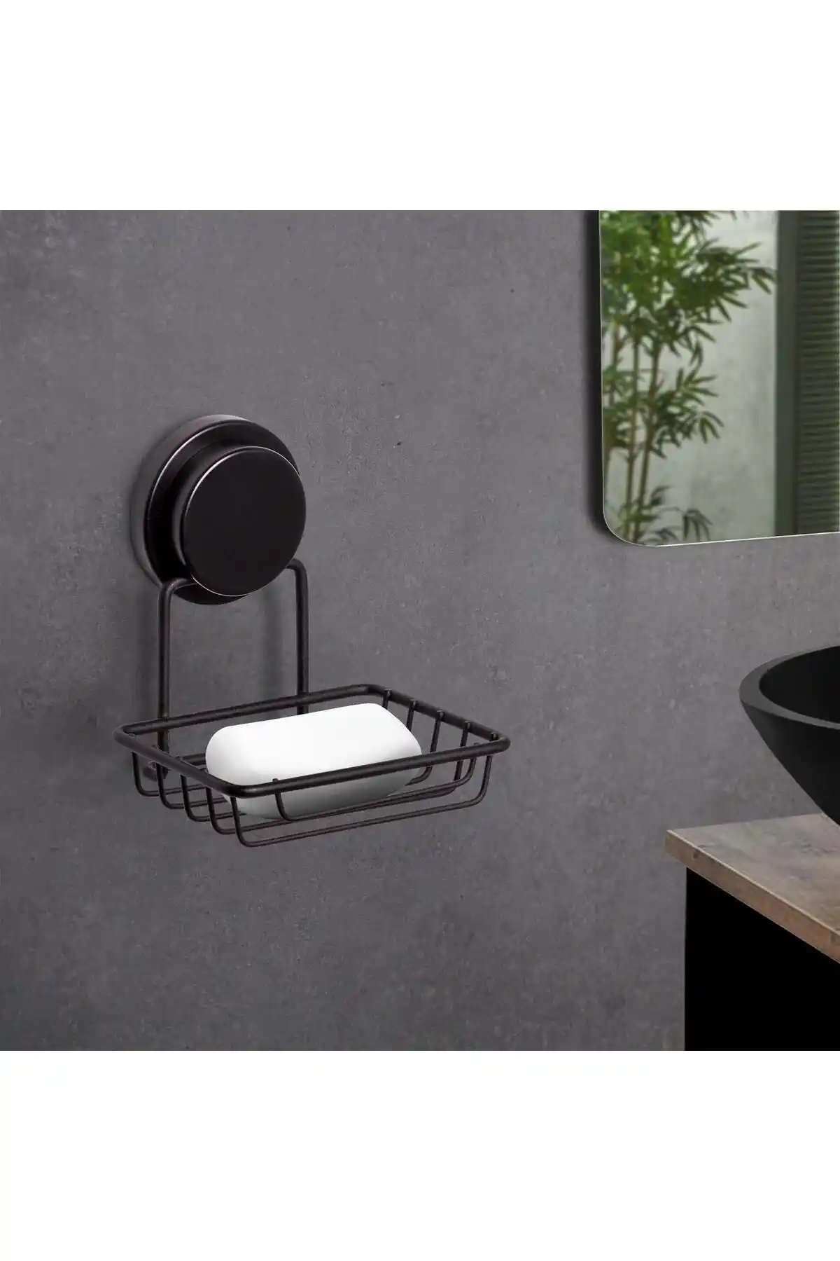 Okyanus Home Magic Fix Siyah Yapışkan Sabunluk: Pratik ve Estetik Çözüm