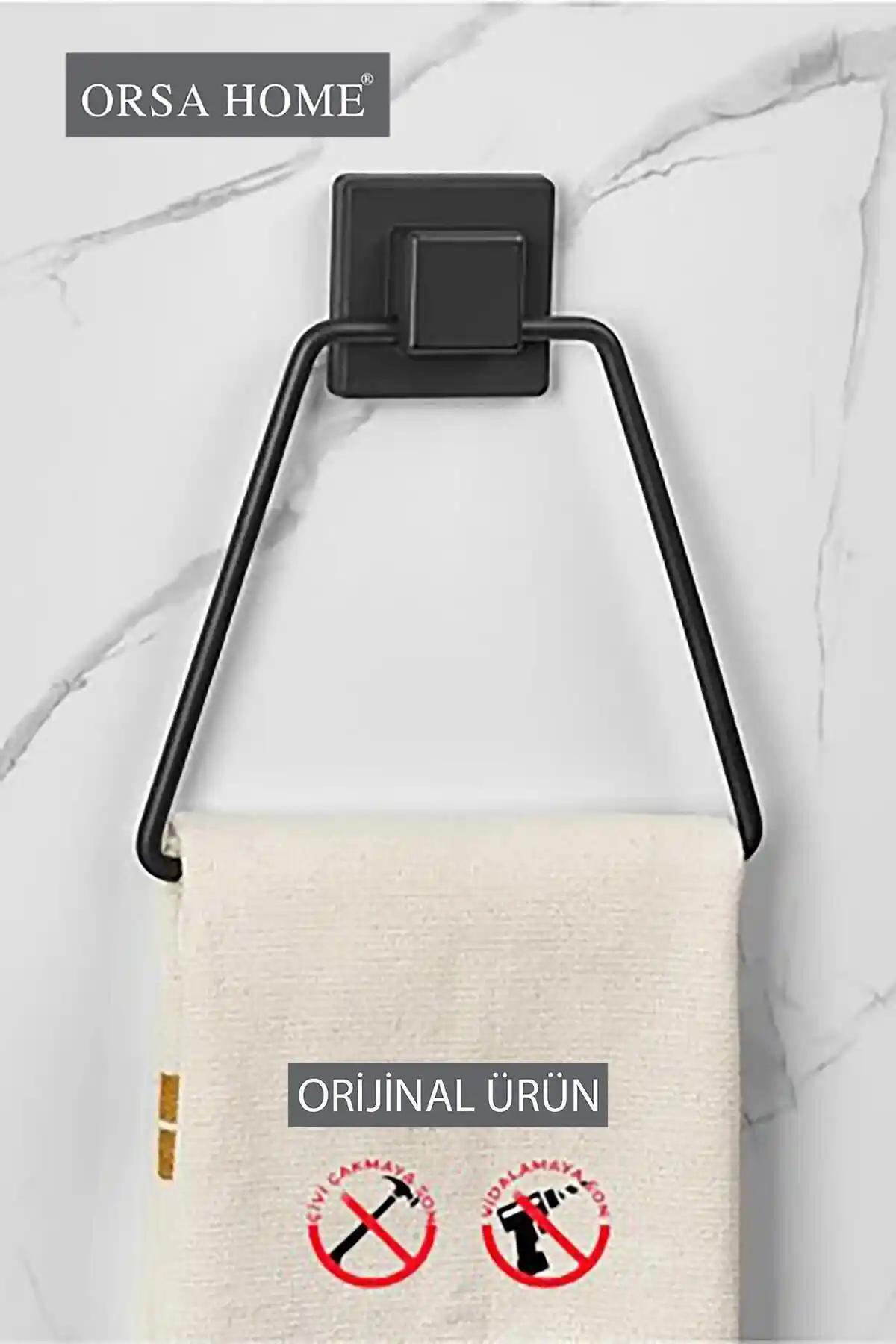 ORSA HOME 902 Kare Yapışkanlı Üçgen Havluluk ile Pratik ve Şık Banyo Dekorasyonu