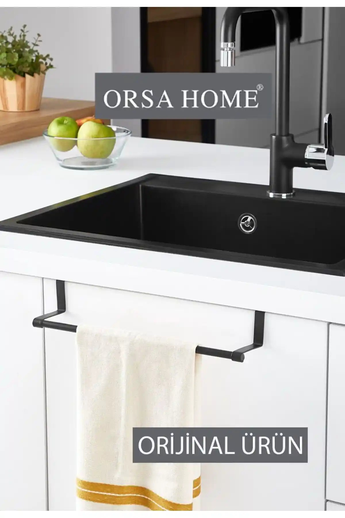 ORSA HOME 958 Siyah Dolap Kapağı Havluluk: Modern ve Dayanıklı Tasarım Özellikleri