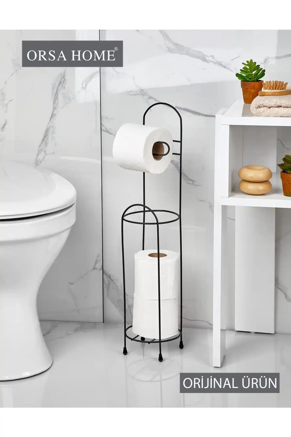 ORSA HOME 976 Yedekli Tuvalet Kağıtlık - Modern ve Şık Banyo Dekorasyonu İçin