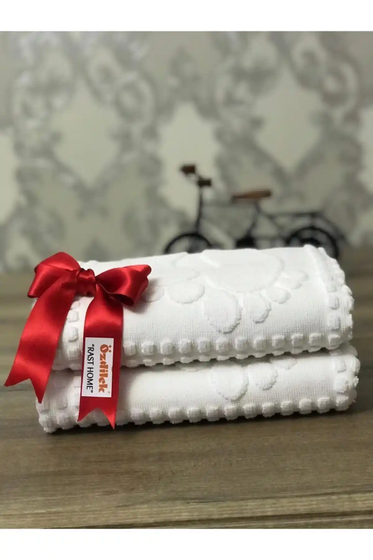 Özdilek 2'li Banyo Ayak Havlusu Beyaz Modern ve Dayanıklı Tasarım