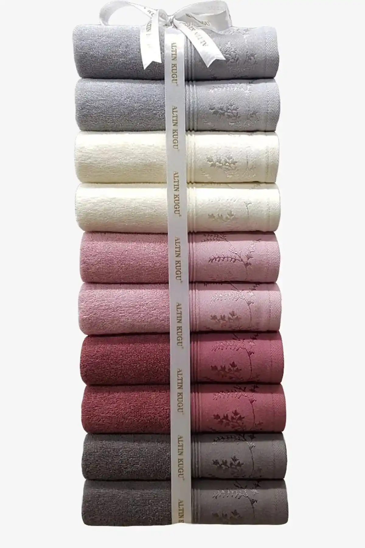 Özdilek Ditsy Havlu Seti 10 Parça Renkli ve Yumuşak Pamuklu Banyo Havlusu