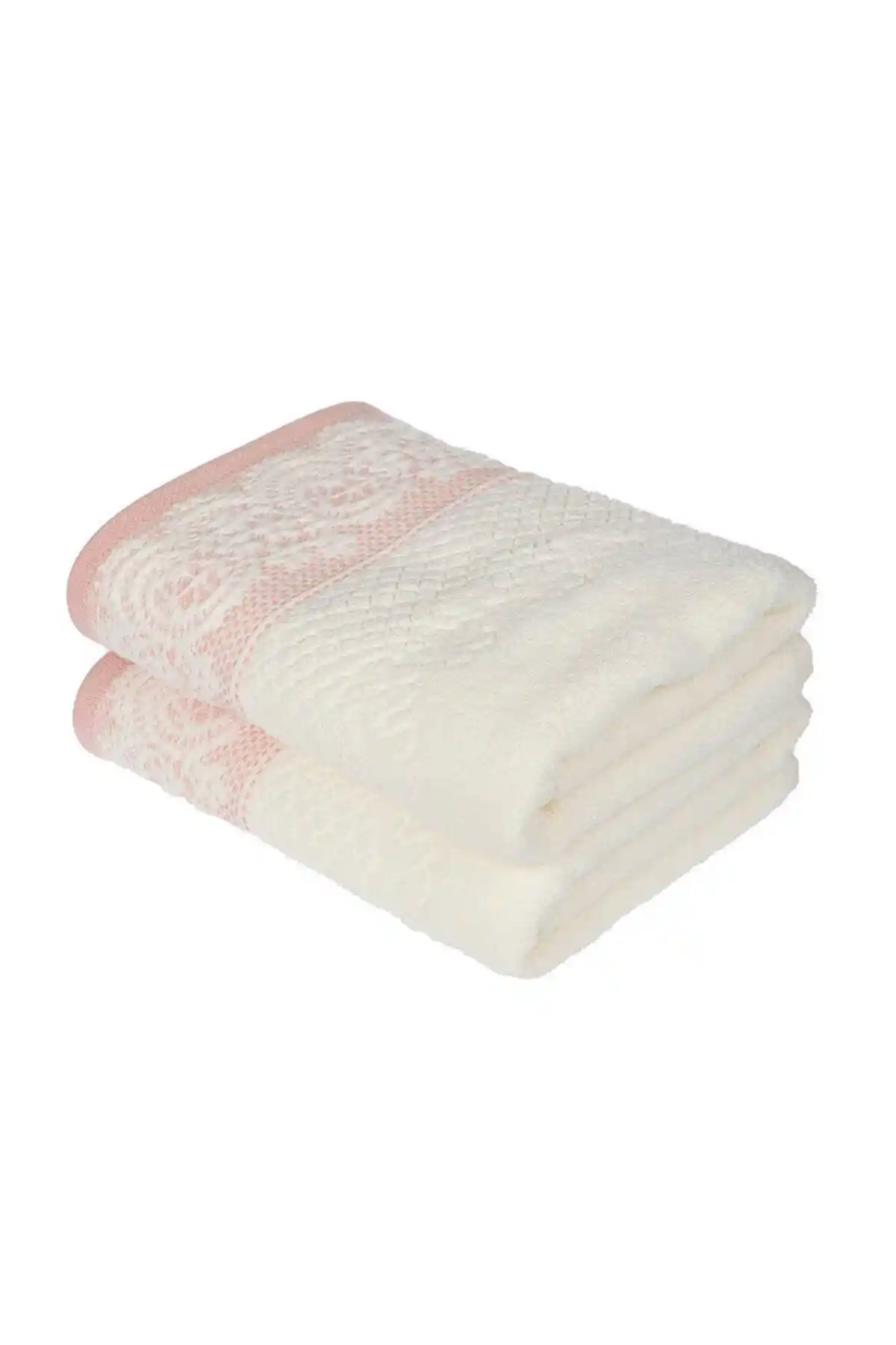 Özdilek Evony 2'li Pembe Pamuk Havlu Seti 50x90 Modern ve Şık Tasarım
