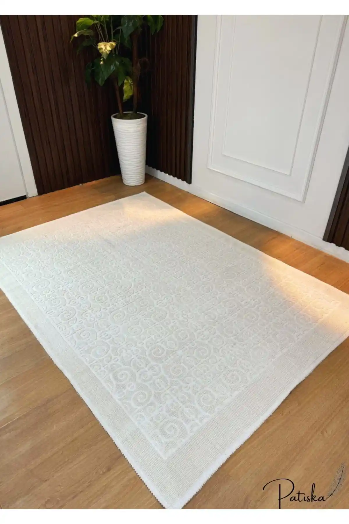 Özlü Home Patiska Yıkanabilir Dekoratif Pamuk Kilim Modern ve Klasik Tarzın Buluşması