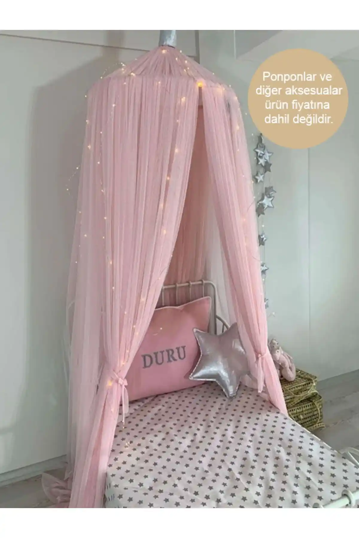 PAMUKA Tül Cibinlik Plus Pink Çocuk Odası Dekorasyonunda Şıklık ve Fonksiyonellik