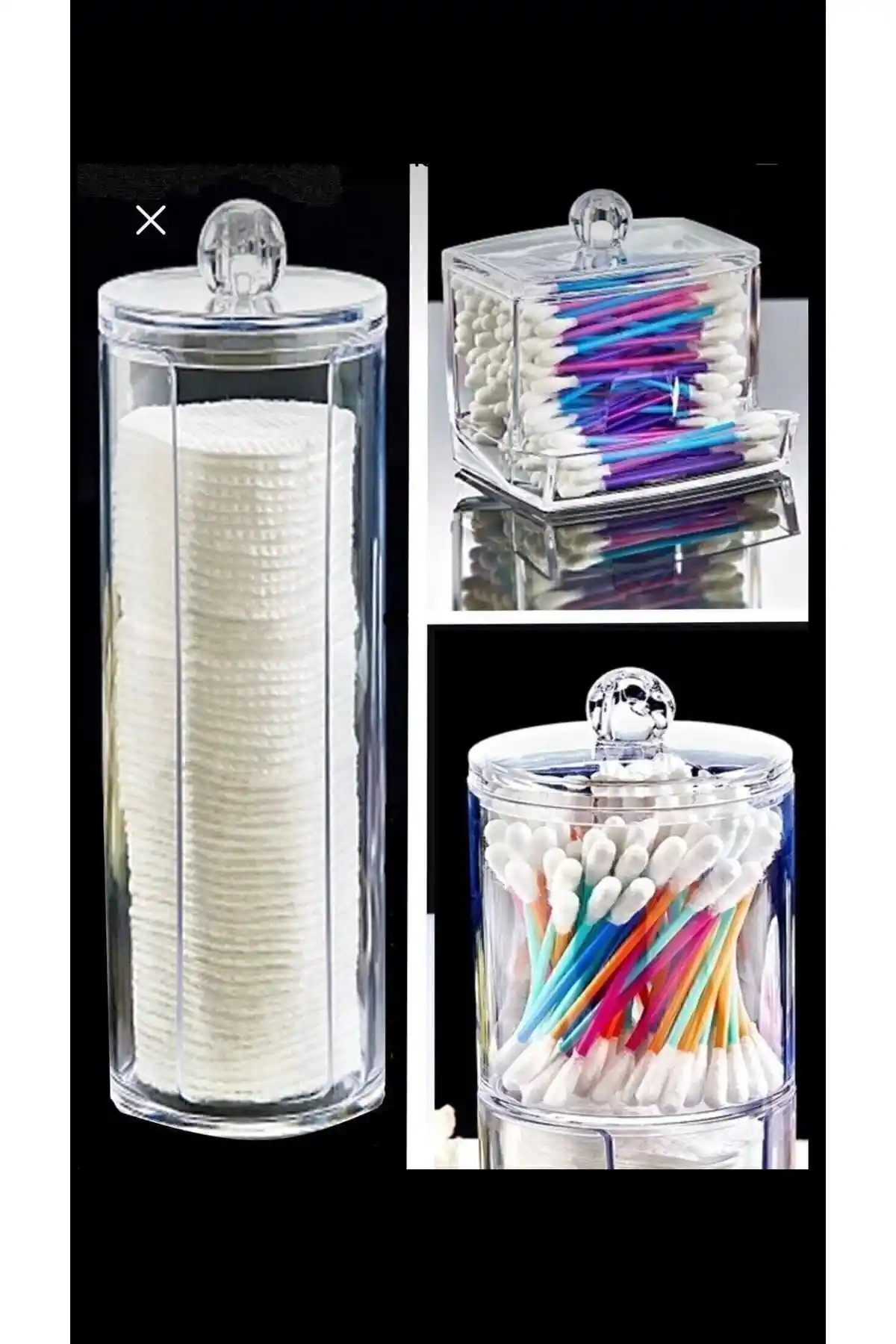 Paris Dünyası 3'lü Pamuk Makyaj Organizer Seti Şık ve Fonksiyonel Tasarım