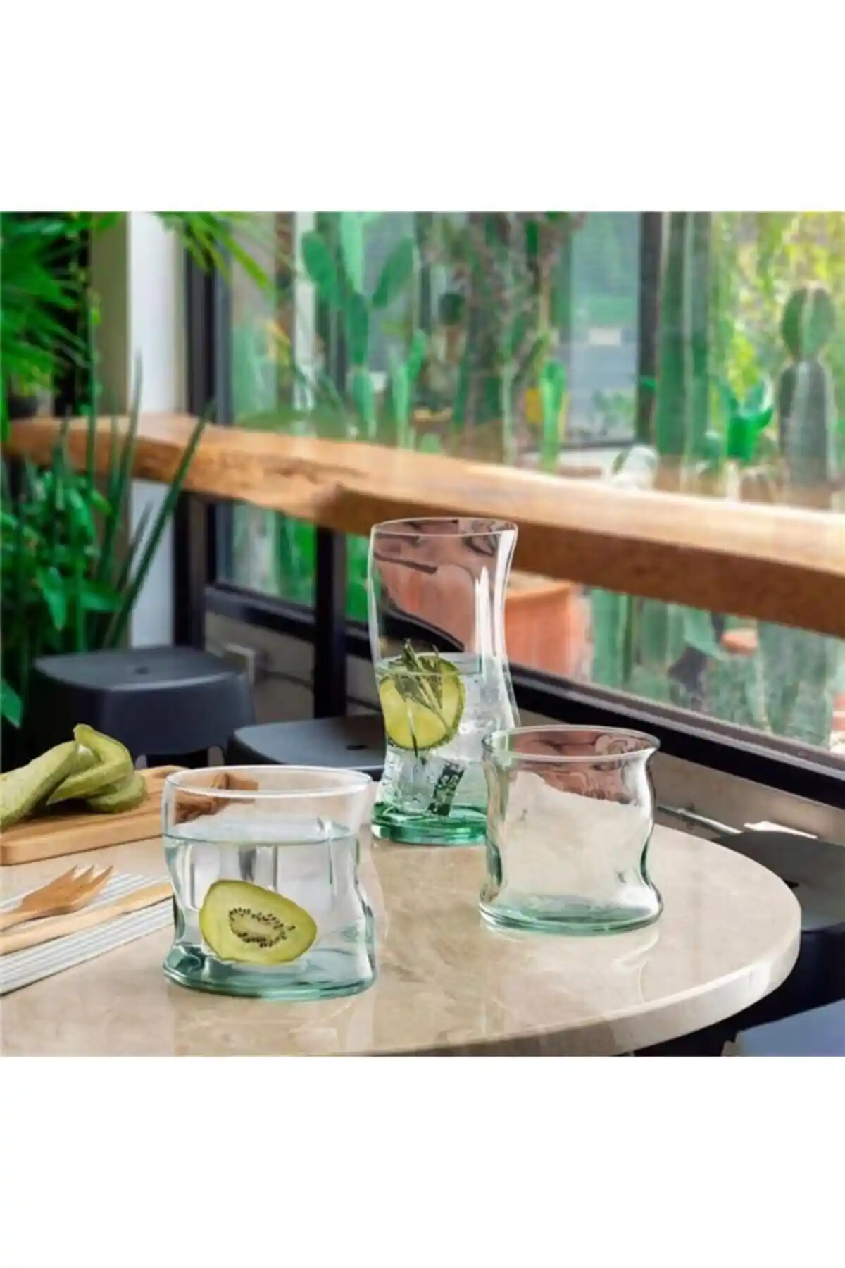 Paşabahçe 8 Parça Aware Collection Recycle Cam Su ve Meşrubat Takımı