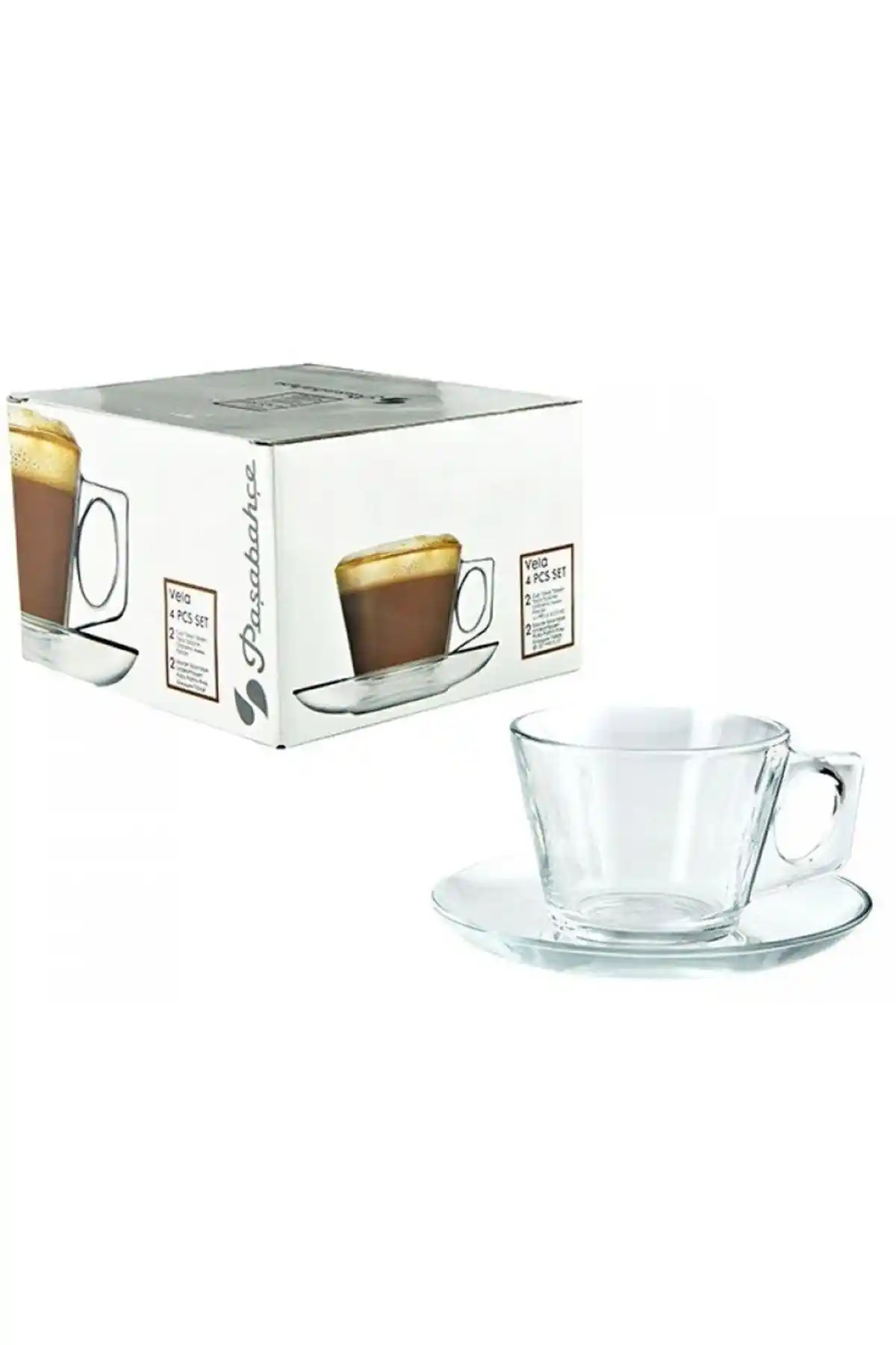 Paşabahçe 97302/02 Vela Fincan Takımı: Şık ve Dayanıklı Cam Fincan Seti