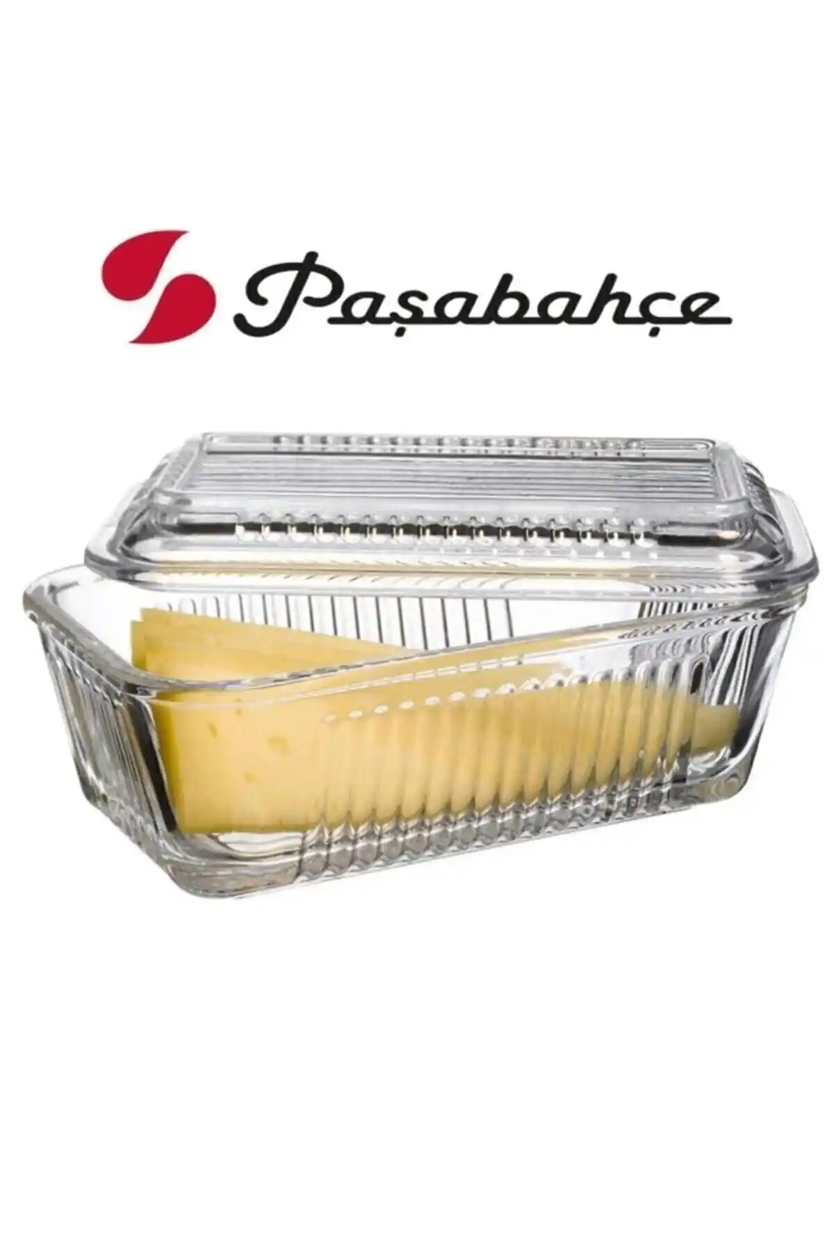 Paşabahçe Bölmesiz Tereyağlık Cam Saklama Seti 4'lü şık ve çok amaçlı kullanıma uygun