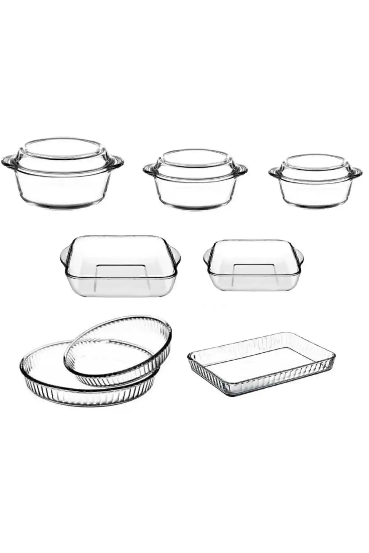 Paşabahçe Borcam Seti: Dayanıklı ve Estetik 8 Parça Mutfak Gereçleri