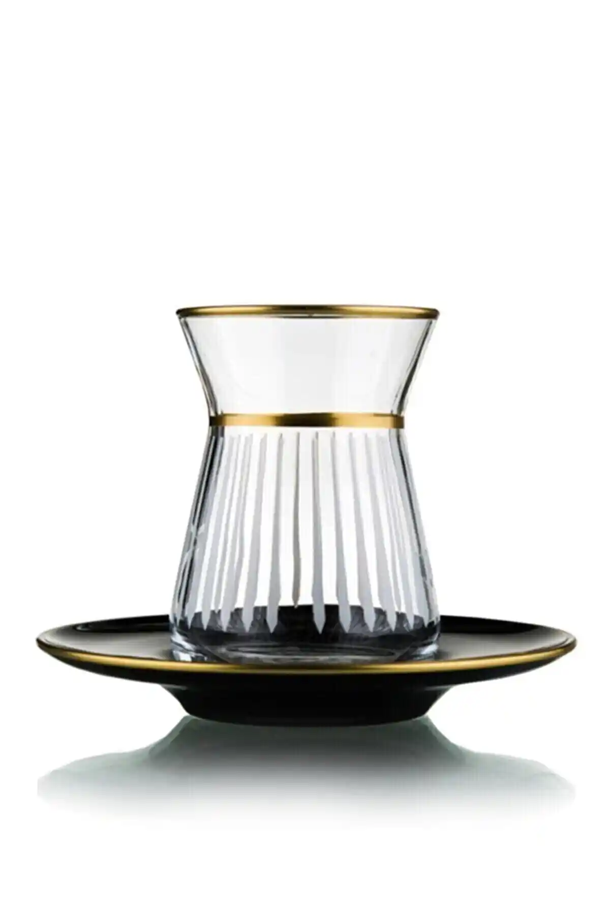 Paşabahçe Irem El Yapımı 12 Parça 6 Kişilik Şık Çay Seti Yılbaşı ve Davetler İçin