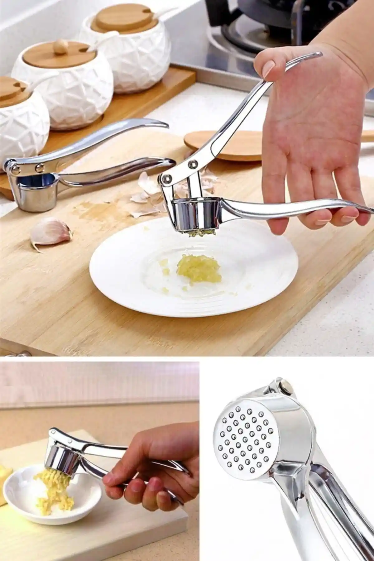 Paslanmaz Çelik Sarımsak Ezici: Dayanıklı ve Pratik Mutfak Aleti