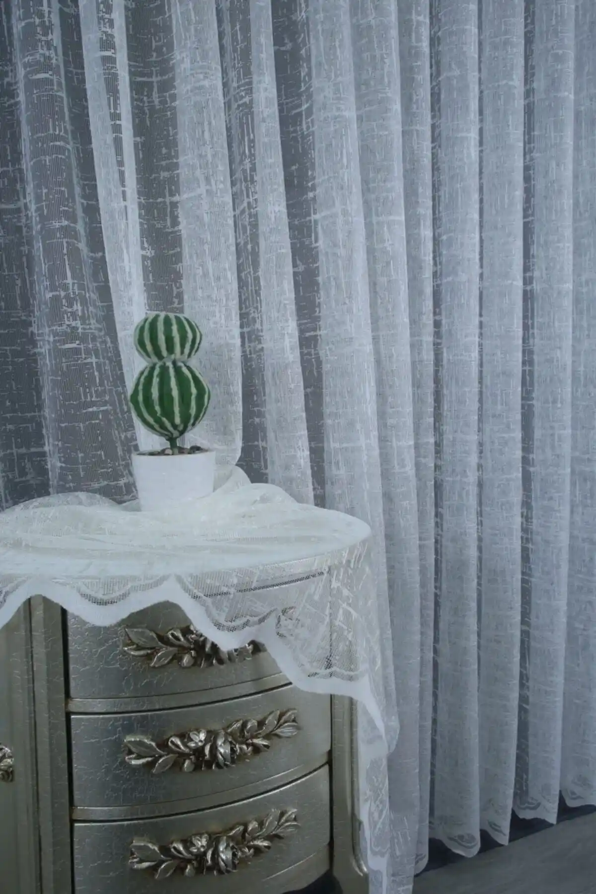 PERDECITY Şantuk Desenli Örme Tül Perde: Modern ve Dayanıklı Tasarım Çözümü