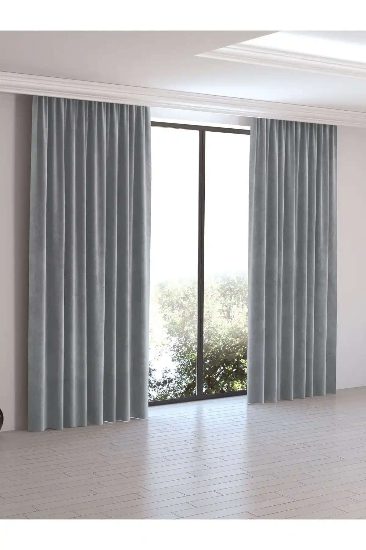 Perle Home Daily Serisi Açık Gri Ada Fon Perde Modern ve Şık Tasarım Özellikleriyle