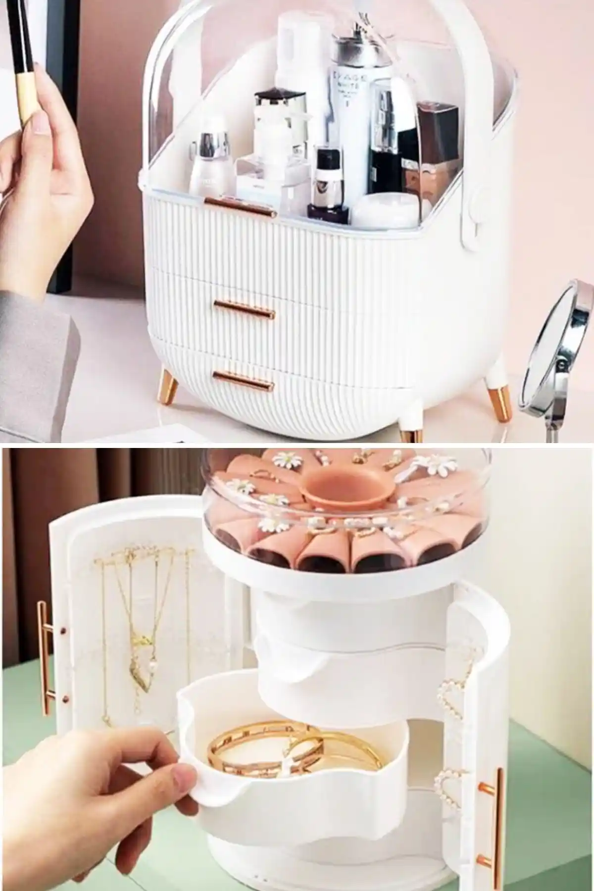 Piev House Çok Fonksiyonlu Makyaj ve Takı Organizer Seti Şık ve Dayanıklı Tasarım