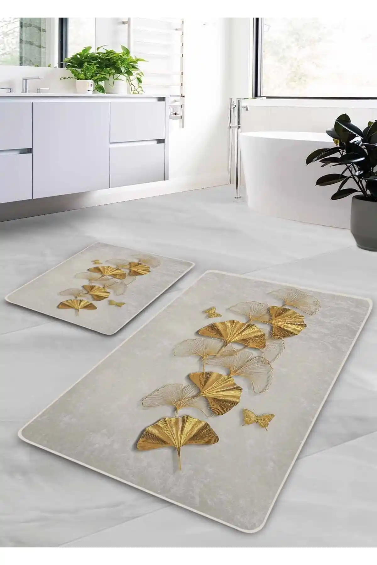 Pilloveland Kaymaz Tabanlı Yıkanabilir Banyo Paspası Estetik ve Güvenli Kullanım İçin
