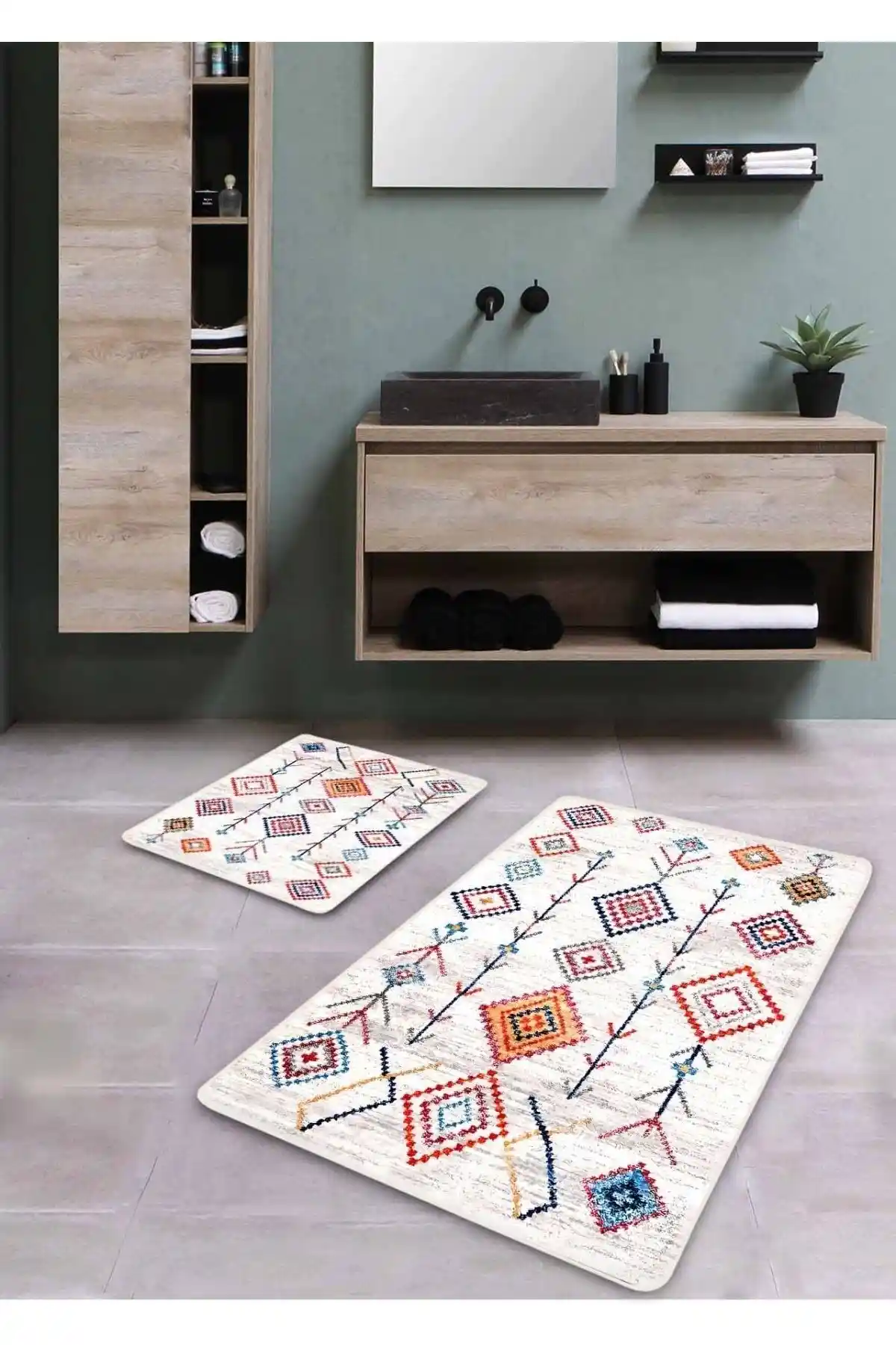 Pilloveland Kaymaz Tabanlı Yıkanabilir Banyo Paspası Estetik ve Kullanışlı Tasarım