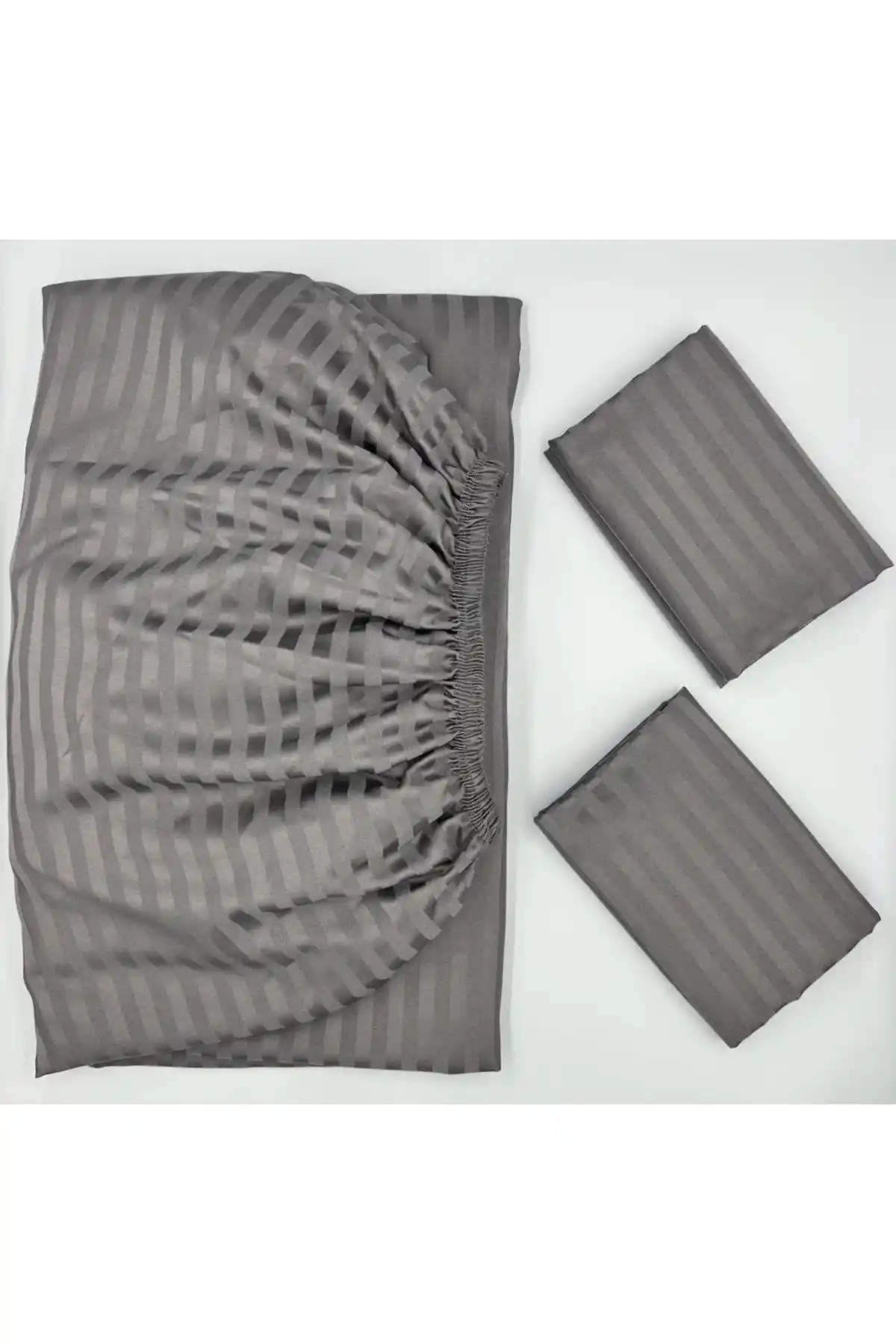 Pınarhome Saten Lastikli Çarşaf ve Kapaklı Yastık Kılıfı Seti: Yatak Odası Şıklığı ve Konforu