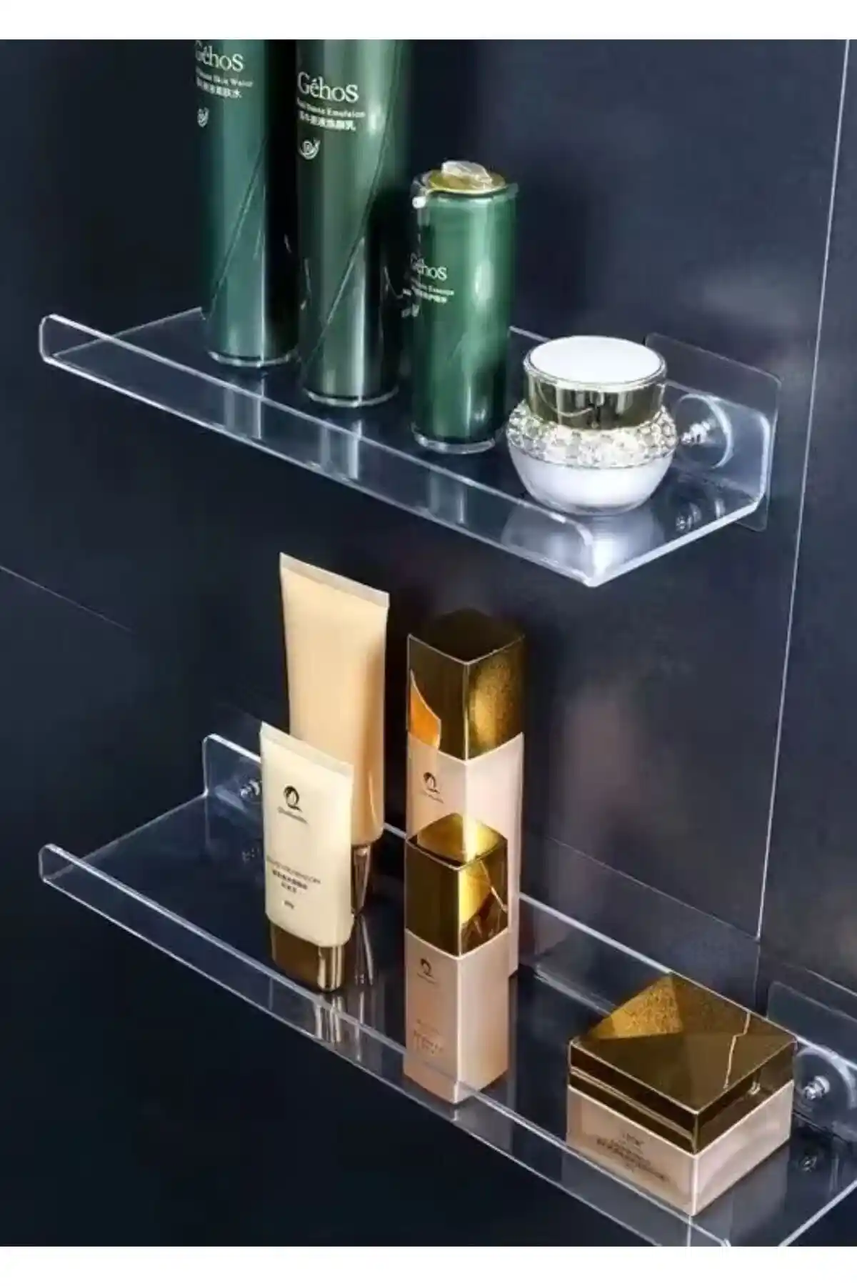 Pleksi Atölyesi Görünmez Banyo Rafı Şeffaf ve Modern Tasarım ile Alanı Optimize Eder