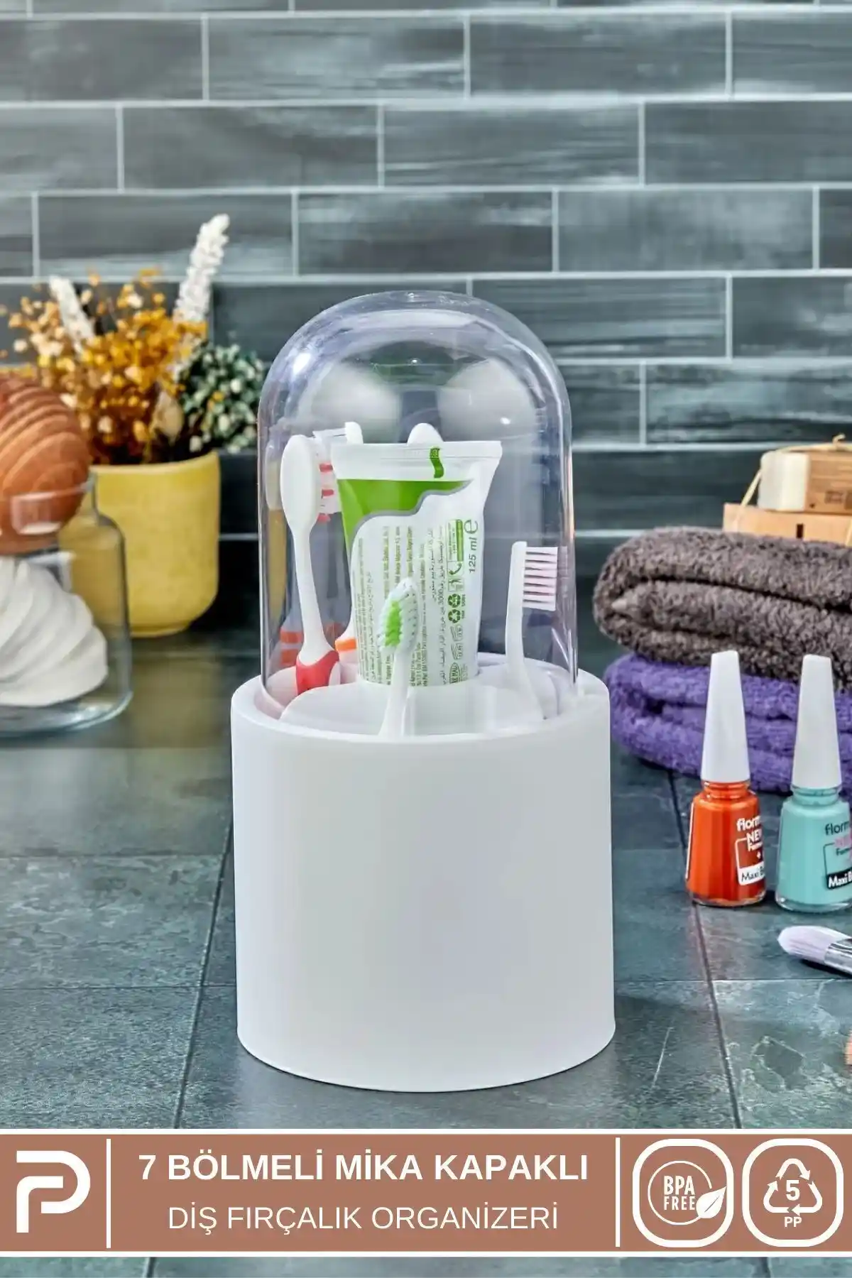 Poomy 7 Bölmeli ve Pufwin Home Diş Fırçası Organizerleri Karşılaştırması