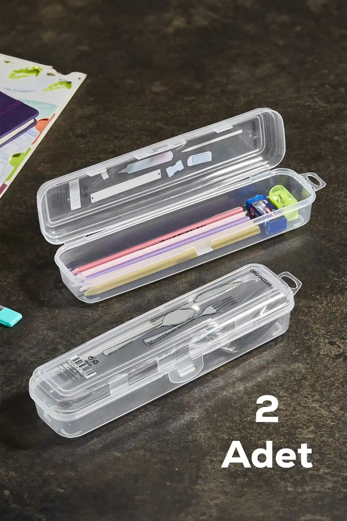 Porsima 2'li Çatal, Kaşık, Bıçak ve Kalemlik Kutusu: Pratik ve Şık Saklama Çözümü