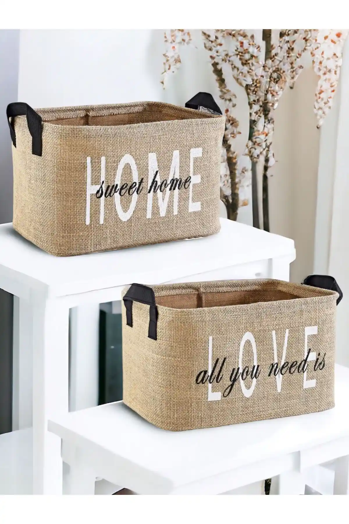 PRENDİ HOME 2'li Jüt Sepet Seti: Dayanıklı ve Estetik Saklama Çözümleri