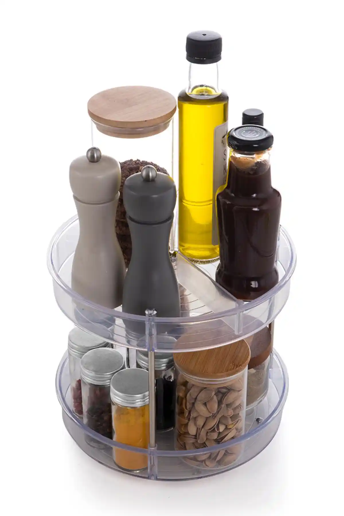 Prima Nova Elpida İki Katlı Döner Raf ile Mutfak ve Banyo Düzeninizi Optimize Edin