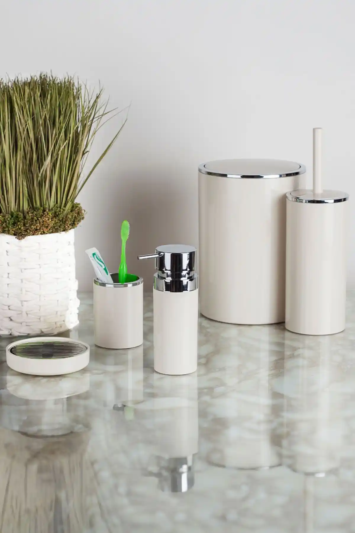 Prima Nova Lenox Bej Banyo Seti Şık ve Fonksiyonel Tasarım ile Modern Banyolar İçin