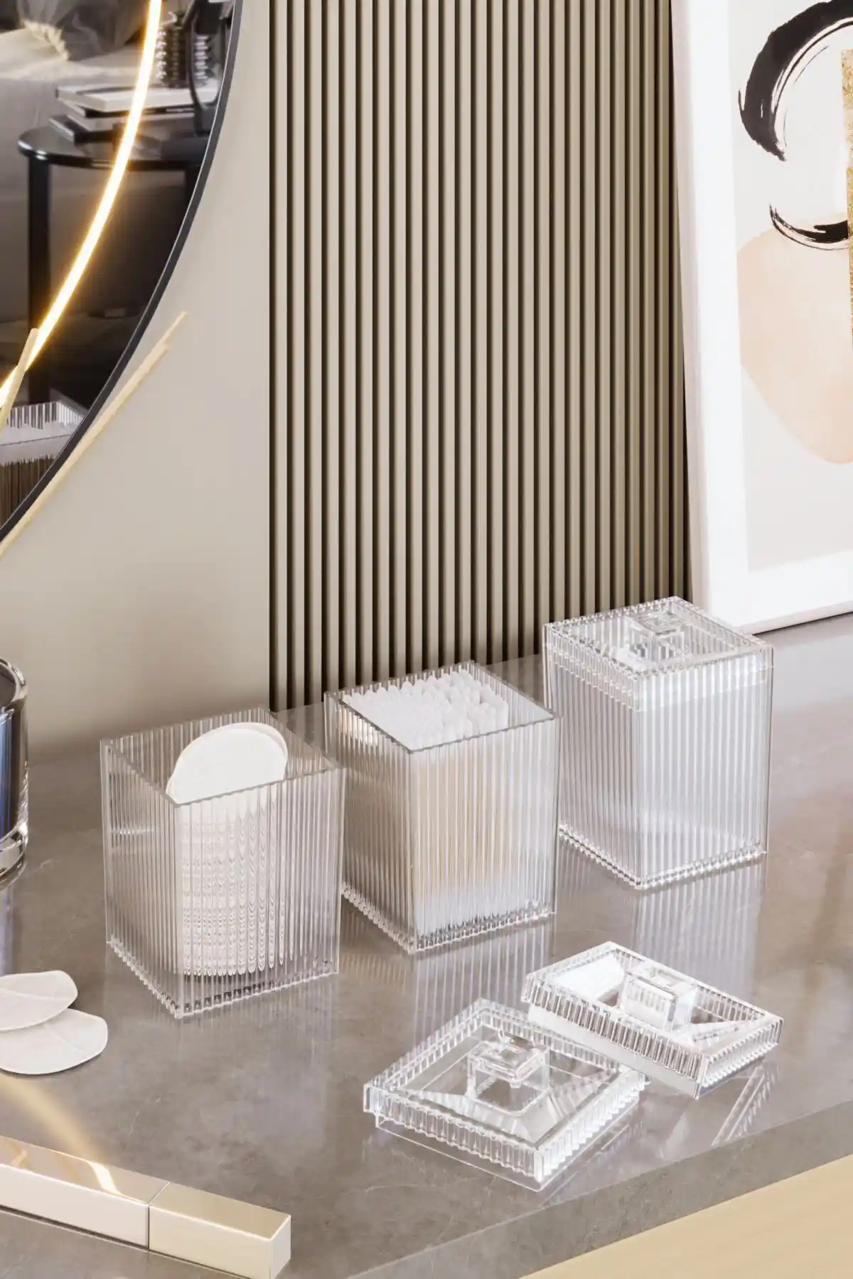 Pufwin Home Çok Amaçlı Organizer Seti: Makyaj ve Kulak Pamuğu Düzeninde Yenilikçi Çözüm