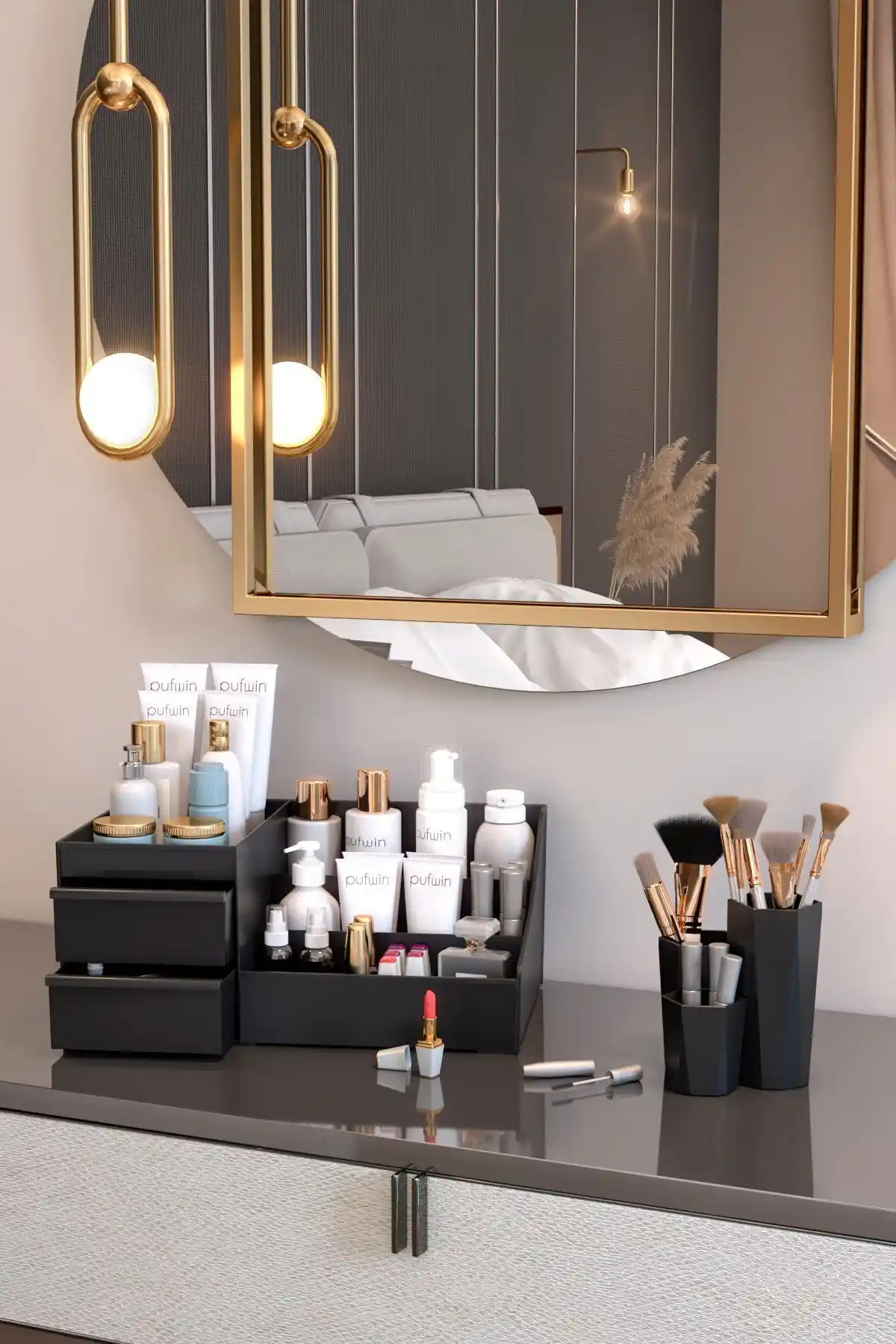 Pufwin Home Sultan Çekmeceli XL Çok Amaçlı Kozmetik ve Organizer Seti